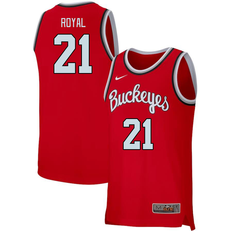 Ohio State Buckeyes #21 Devin Royal College Basketball Jerseys Stitched Sale-Retro